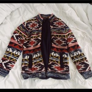 Multi Color Sweater Jacket